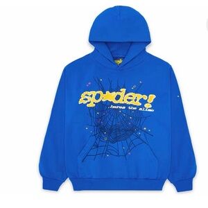 Sp5der! Blue Graphic Hoodie - spoders! Brand